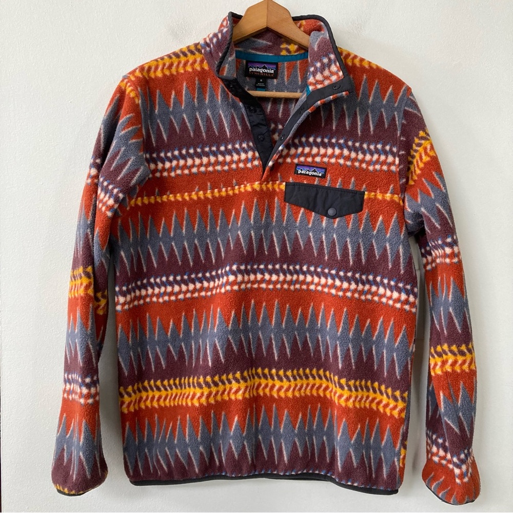 Patagonia Synchilla Snap-T Fleece Pullover Laughing Waters - Picture 6 of 10